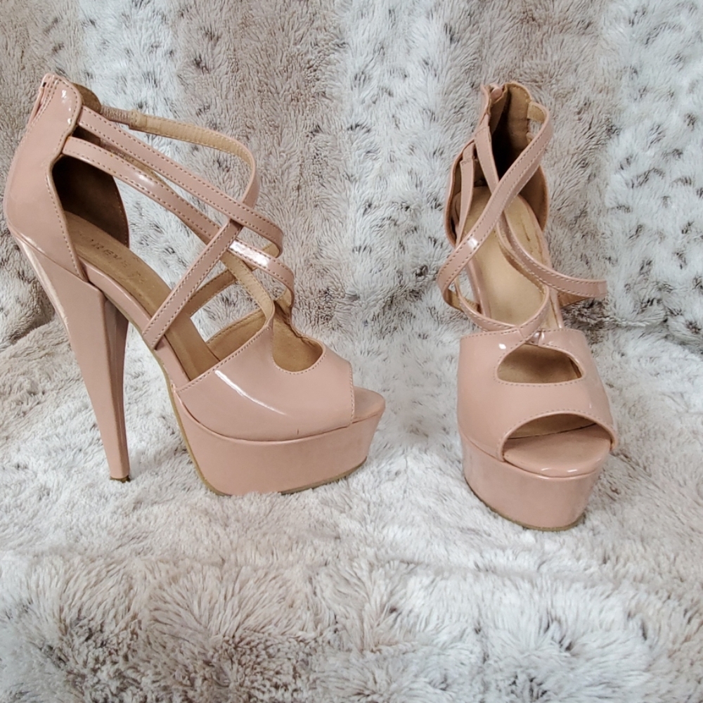 Blush Crisscross Platforms